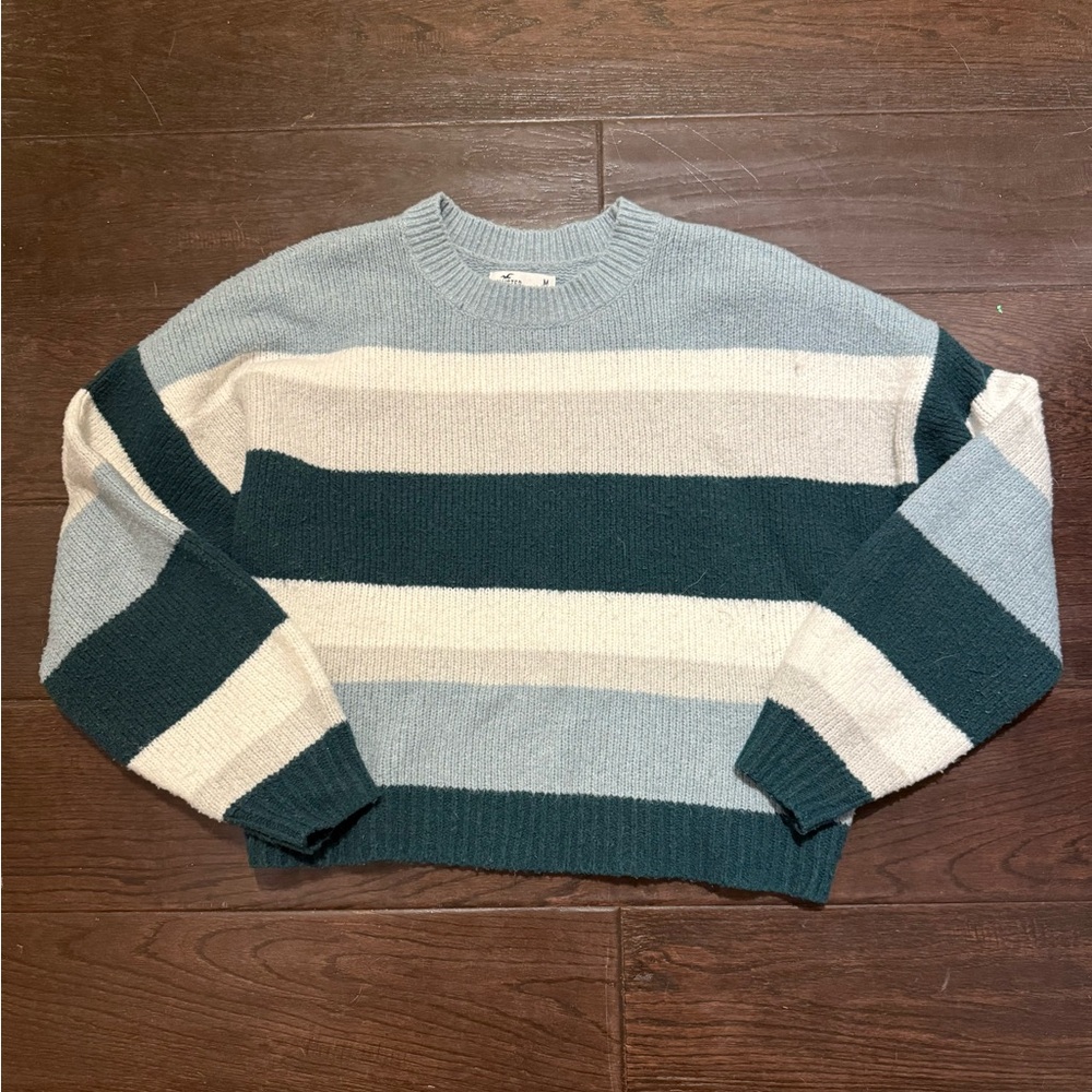 Hollister Striped Sweater - Blue, Cream, Green